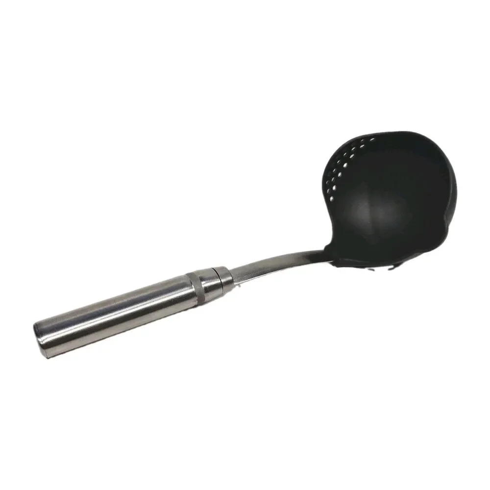 Pampered Chef Nylon Straining Ladle with Stainless Handle Kitchen Utensil